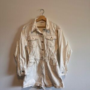 Le Lis Off-White Denim Jacket